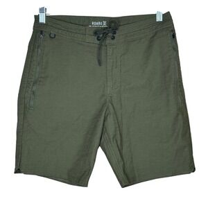 Roark Olive Green Cargo Board Shorts Men's‎ Size 30 Zip Pockets Adventure